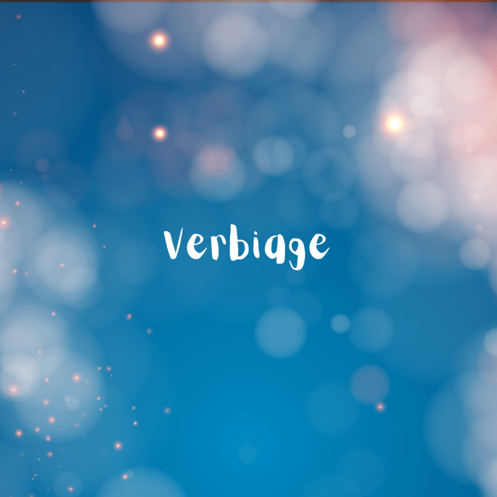 Verbiage